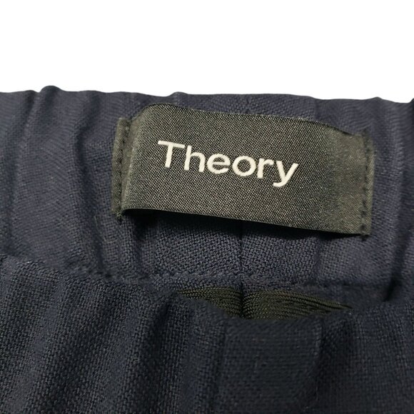 Theory Mens Pier Tech Suiting Navy Blue Jogger Pants S - Picture 6 of 10